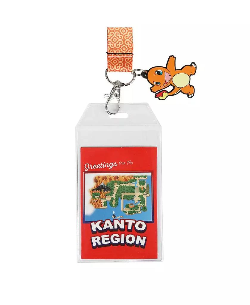 Pokemon Charmander Red Kanto Region Lanyard With Rubber Charm And ID Sleeve 4