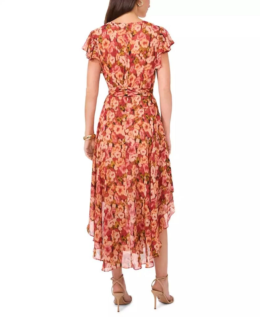 Vince Camuto Women's Floral-Print Flutter-Sleeve Dress 2
