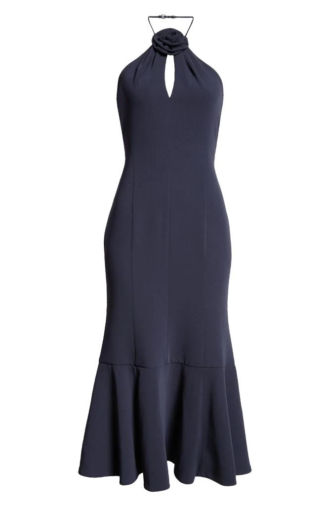 midi dress neutral color Beige Twill Midi Dress – self-portrait-US