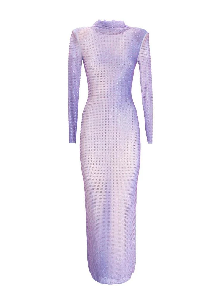 Self Portrait LILAC CONTOUR PRINT MAXI DRESS 1