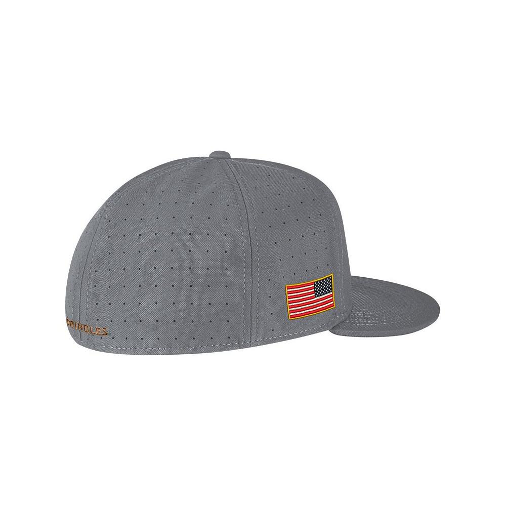 Nike Men's Gray Florida State Seminoles USA Side Patch True AeroBill Performance Fitted Hat