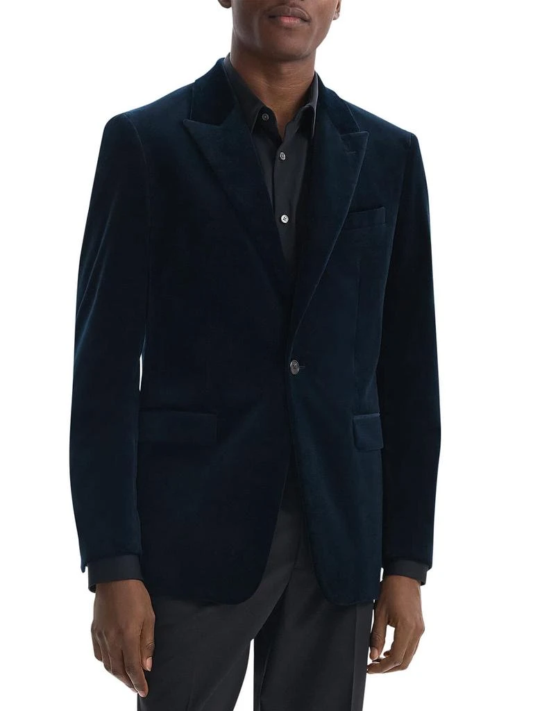 Theory Chambers Stretch Velvet Slim-Fit Blazer 1