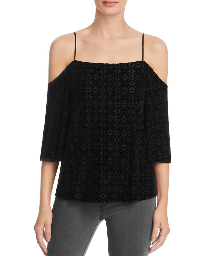 Bailey 44 Bailey 44 - Women Loose Fit Velvet Cut Sheer Textured Dress Top