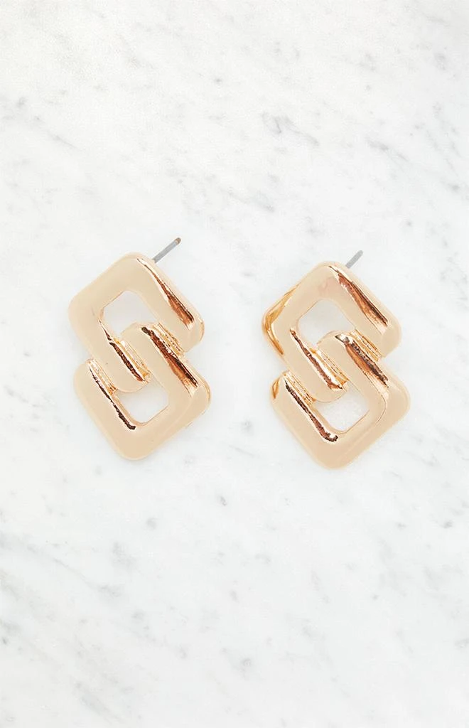 LA Hearts Square Drop Earrings 1