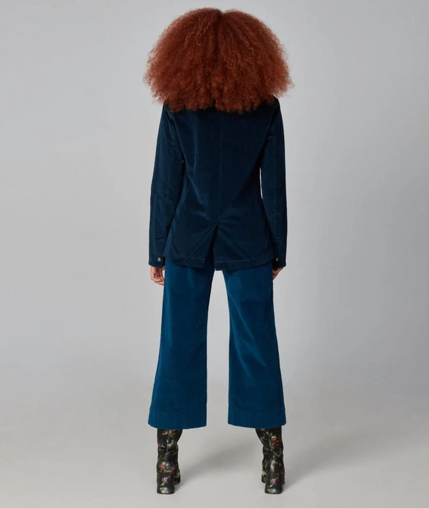 Lola Hats Monaco Corduroy Blazer In Ensign Blue 3