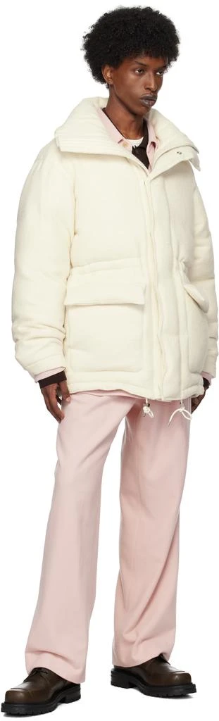 AURALEE Off-White Brushed Alpaca Wool Down Jacket 4