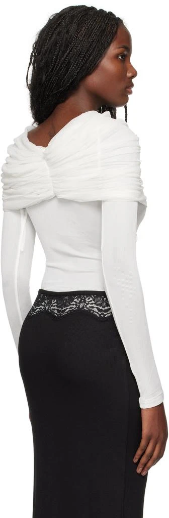 Christopher Esber White Sorona Veiled Long Sleeve Top 3