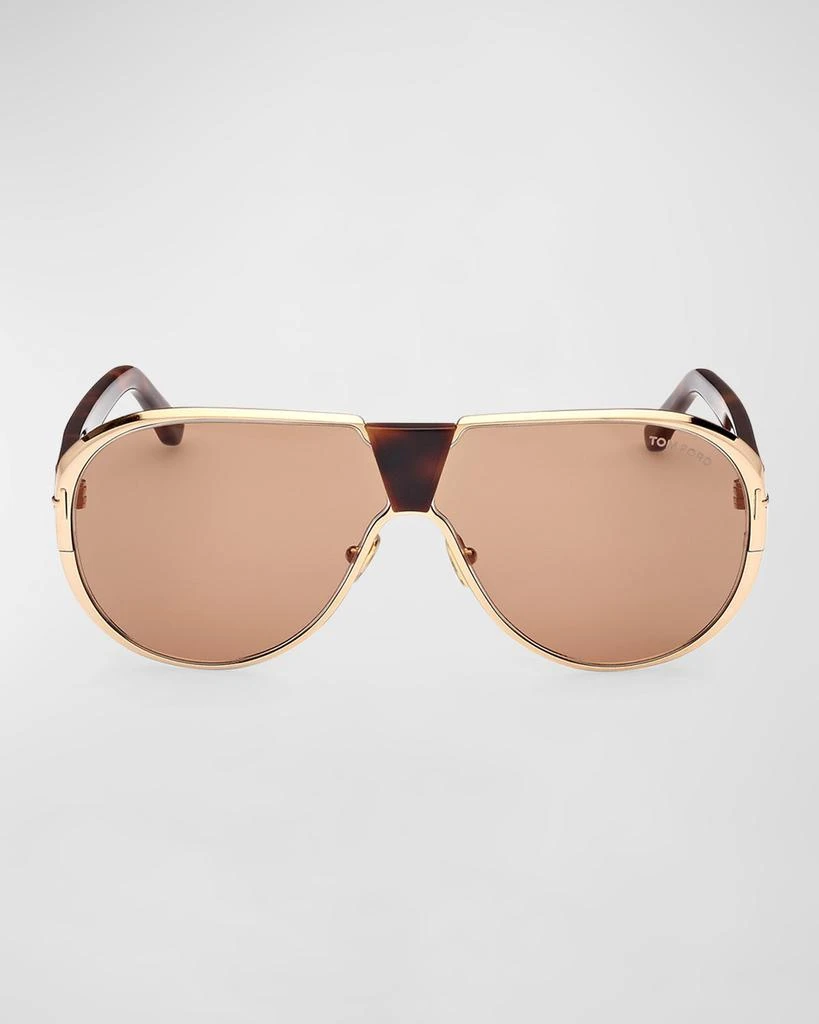Tom Ford Men's Vicenzo Metal and Acetate Aviator Sunglasses 4