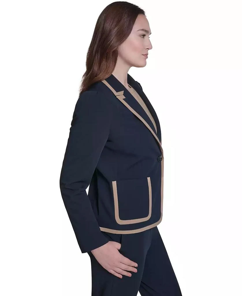 Tommy Hilfiger Women
s Framed One-Button Blazer 6