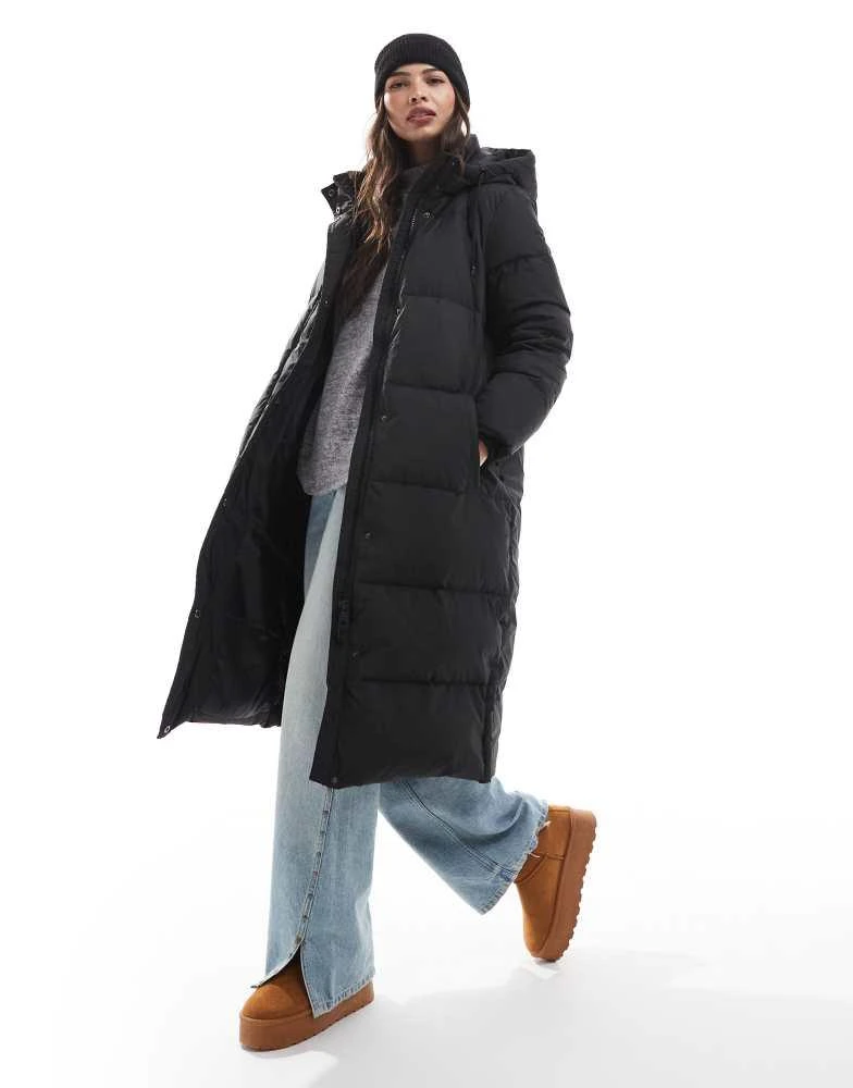 ONLY ONLY longline puffer coat in black 2