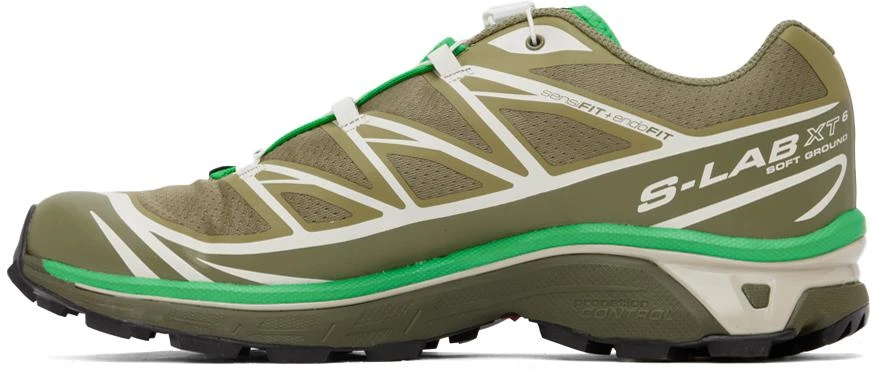 Salomon Khaki & Green XT-6 Sneakers 3