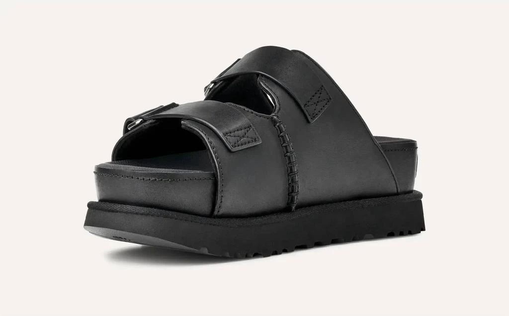 UGG Women's Goldenstar Hi Leather Sandal In Black 2