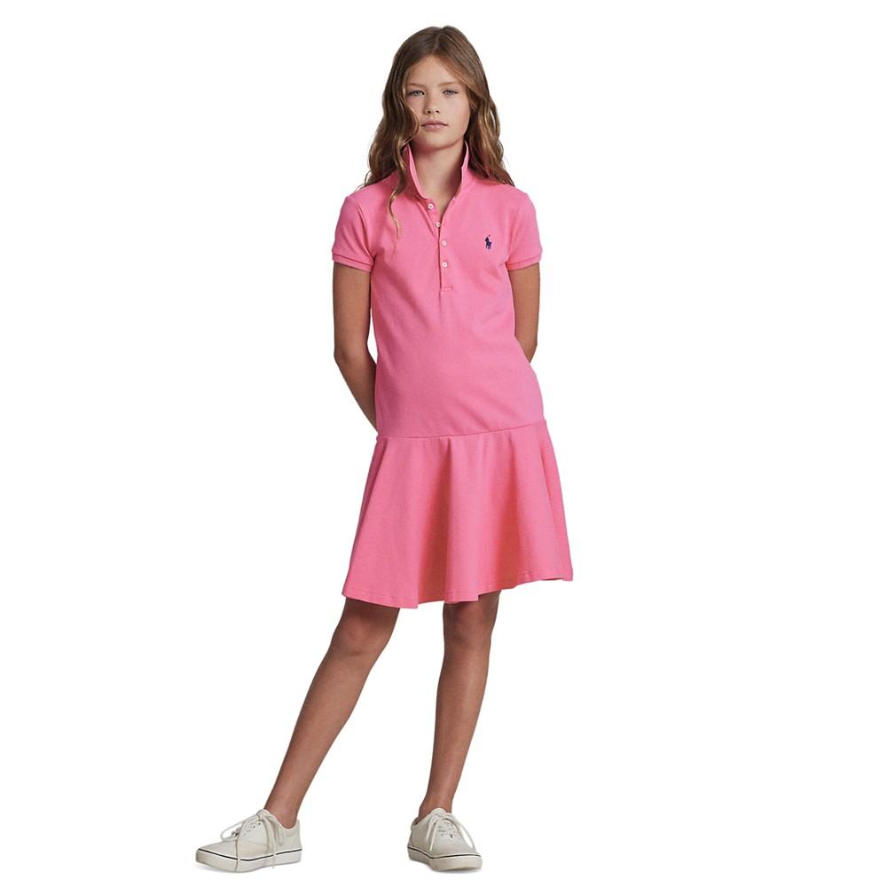Polo Ralph Lauren Big Girls Cotton Mesh Short Sleeve Polo Dress