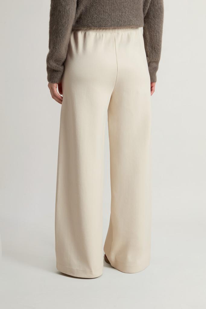 Woolrich Wide-Leg Pants in Cotton-Blend Interlock - Women - White