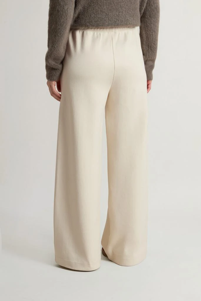 Woolrich Wide-Leg Pants in Cotton-Blend Interlock - Women - White 2