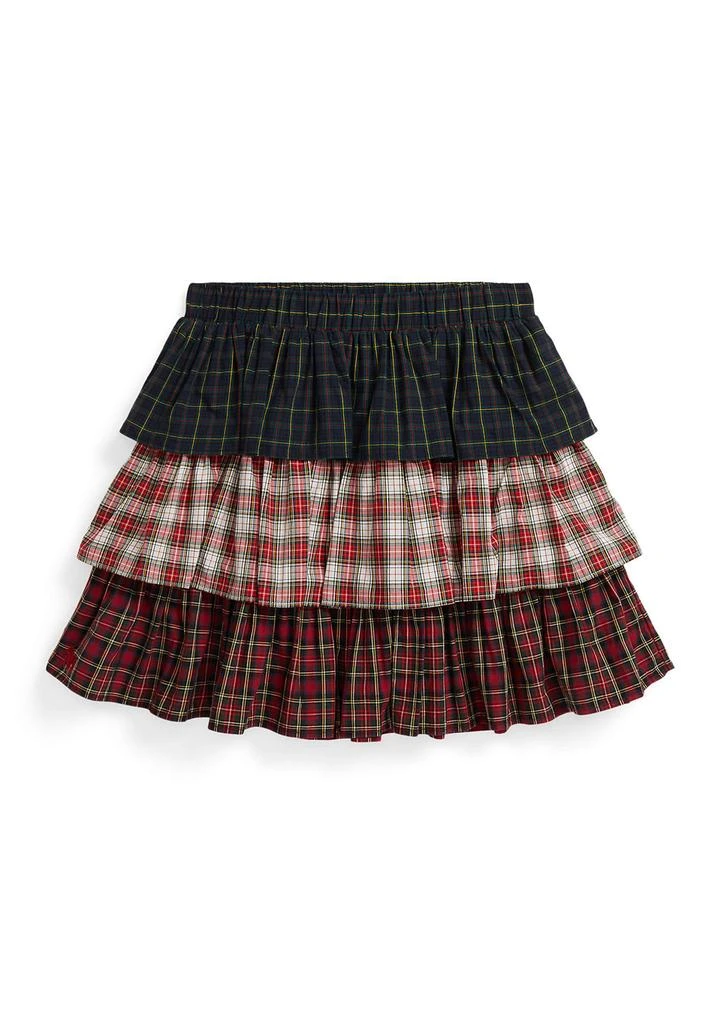 Ralph Lauren Girls 7-16 Plaid Tiered Poplin Skirt