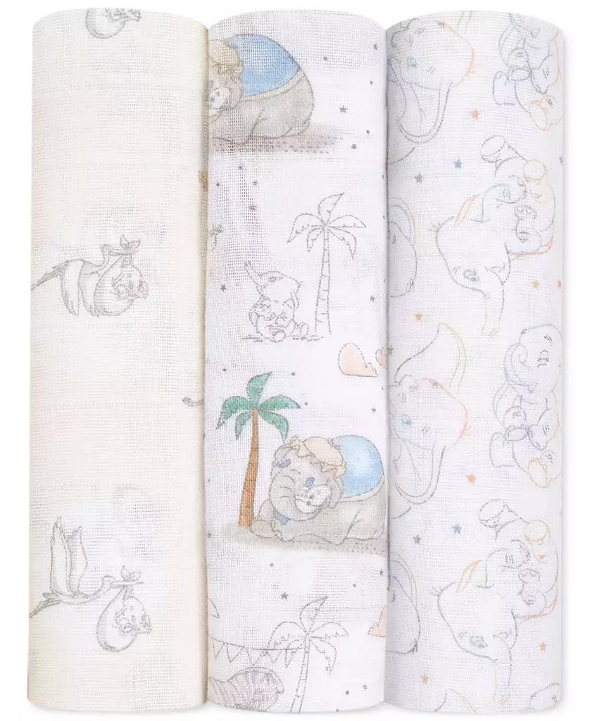 aden + anais Baby Boys or Baby Girls Dumbo Swaddles, Pack of 3