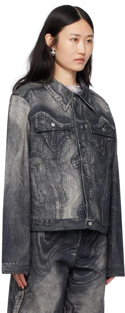 CAMPERLAB Black & Gray Printed Denim Jacket 2