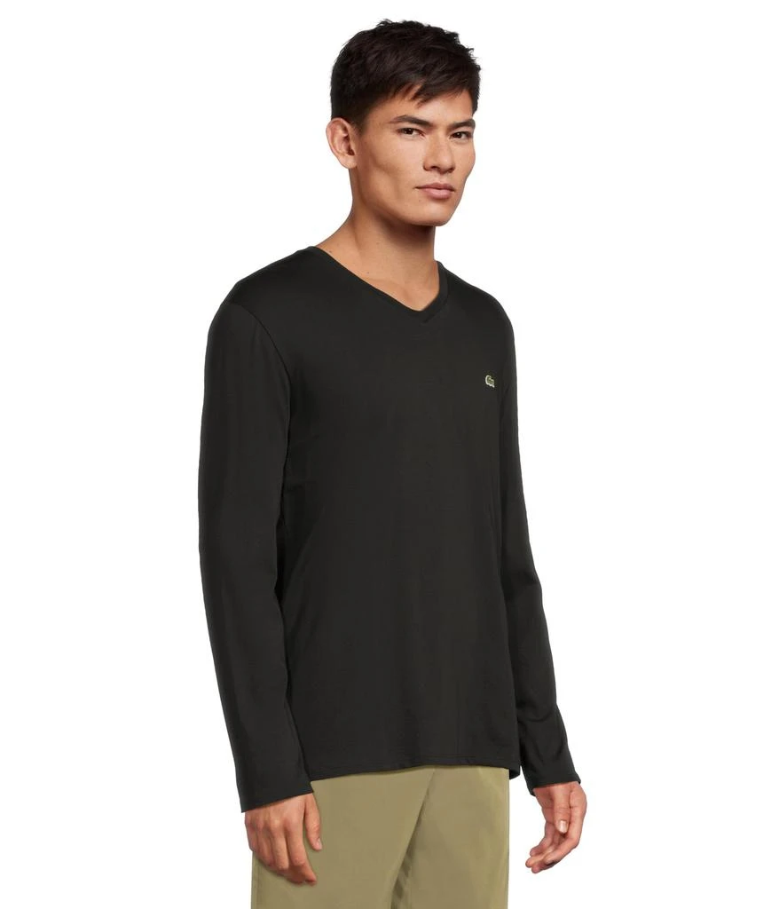 Lacoste Long Sleeve Pima Jersey V-Neck T-Shirt 2