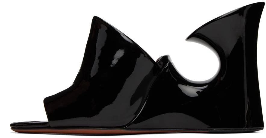 Alaïa Black Calfskin Sculpture Heeled Sandals 3