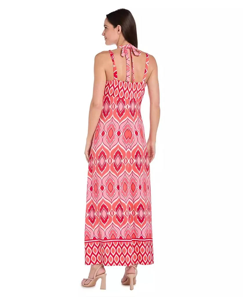 R & M Richards Women's Border-Print Sleeveless Maxi Dress 4