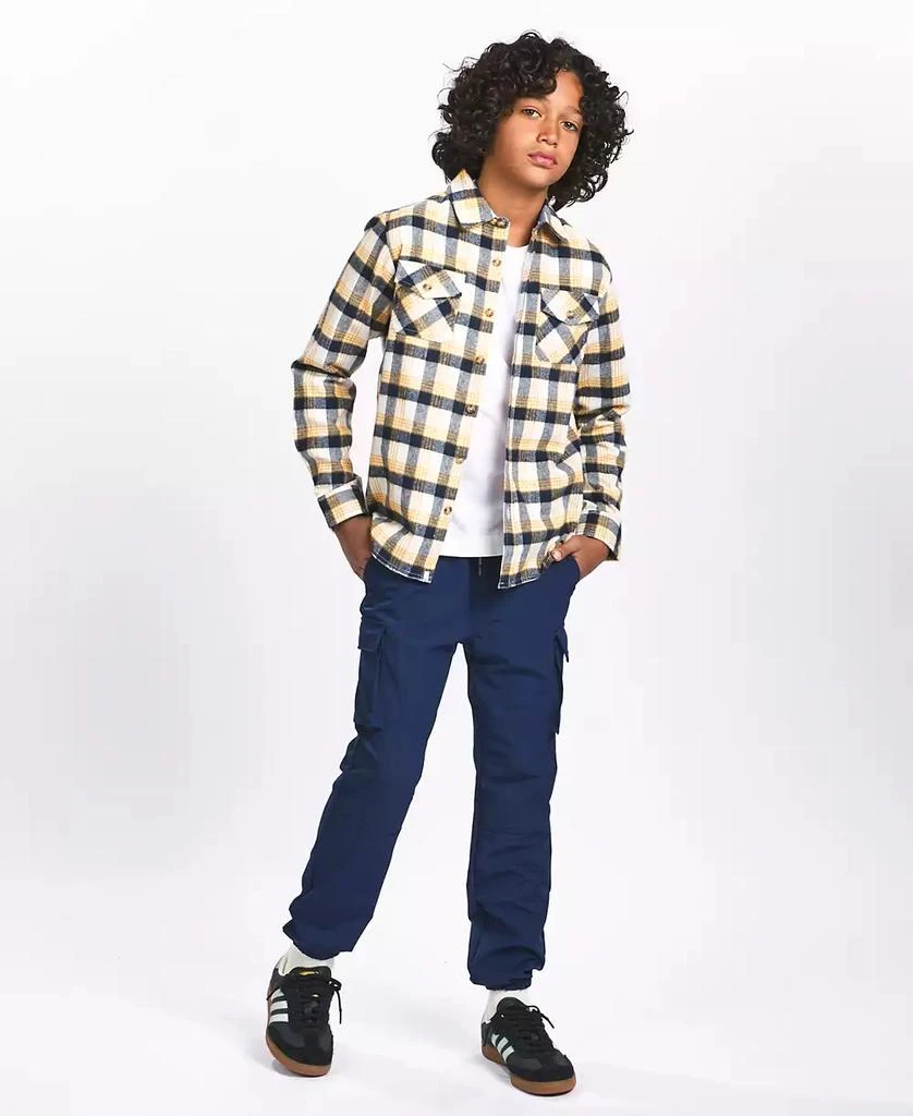 Sovereign Code Big Boys Soft Plaid Flannel Button-Up Shirt 4