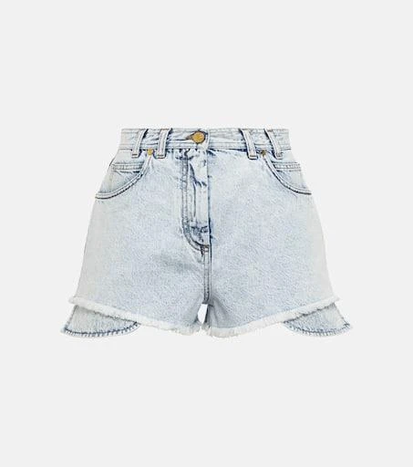 Balmain High-rise denim shorts 1