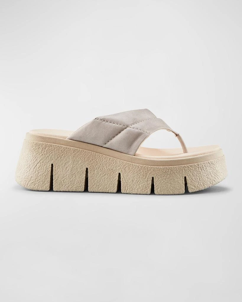 Cougar Abba Leather Thong Wedge Sandals 1