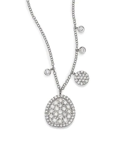 Meira T 14K White Gold &amp; Diamond Ice Disc Necklace 1