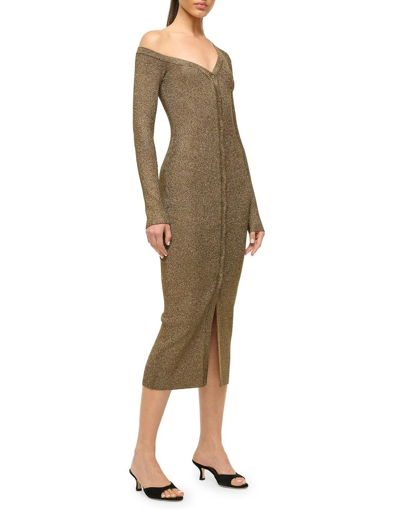 knee length dresses for ladies STAUD Kennedy Dress Metallic Bloom – Shop at the Mix main image 1