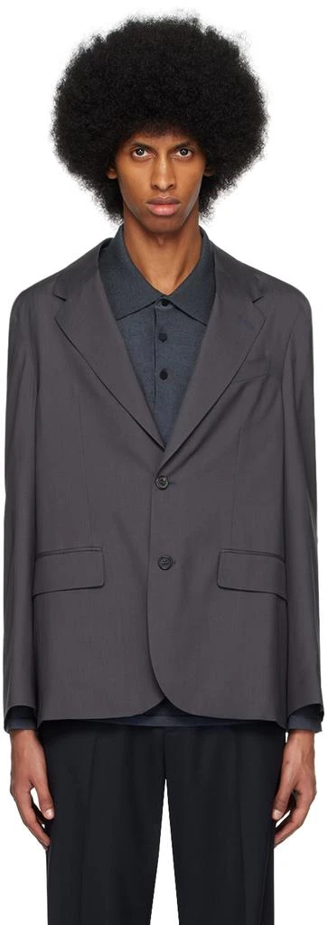 Dunhill Gray Single-Breasted Blazer 1