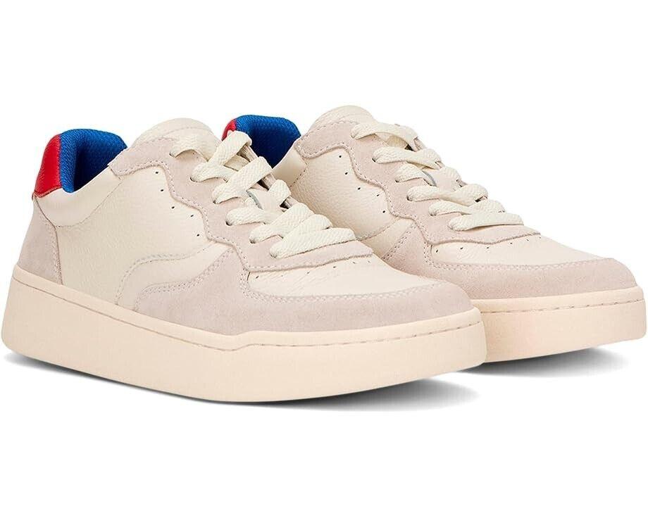 Soludos Roma Sneaker Women's US 9 White Red Leather Lifestyle Shoes RHS2415
