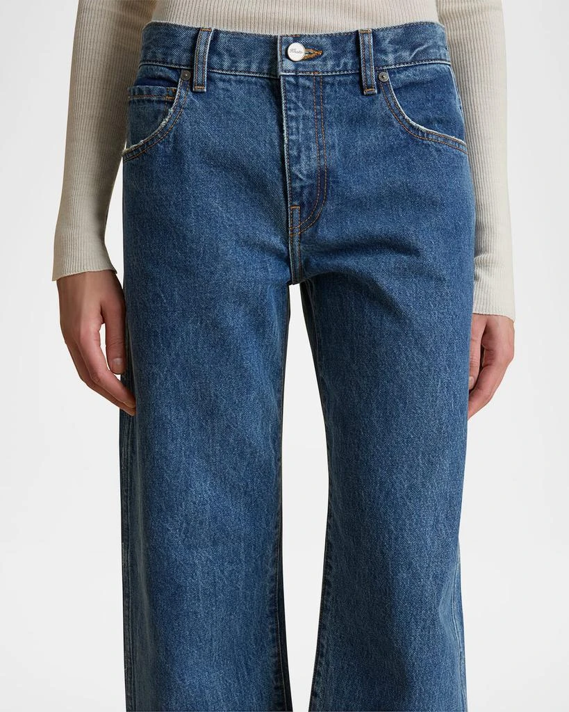 Khaite Kerrie Acid-Wash Straight-Leg Jeans 5