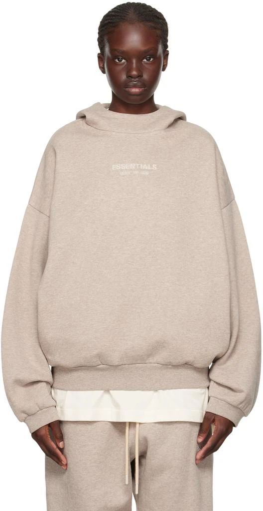 Fear of God ESSENTIALS Beige Bonded Hoodie 1