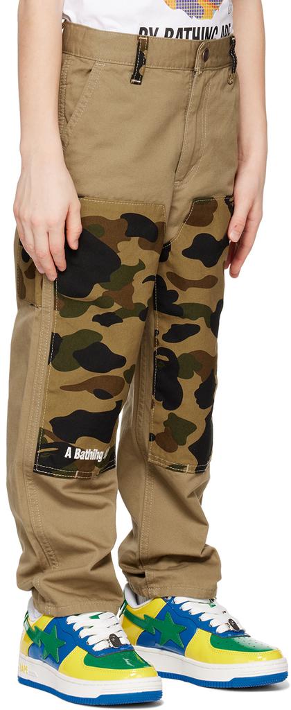 Bape Kids Beige Camo Cargo Pants