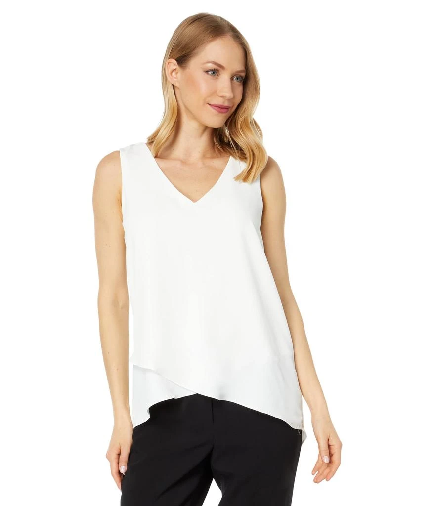 Vince Camuto Sleeveless V-Neck Overlap Blouse 1