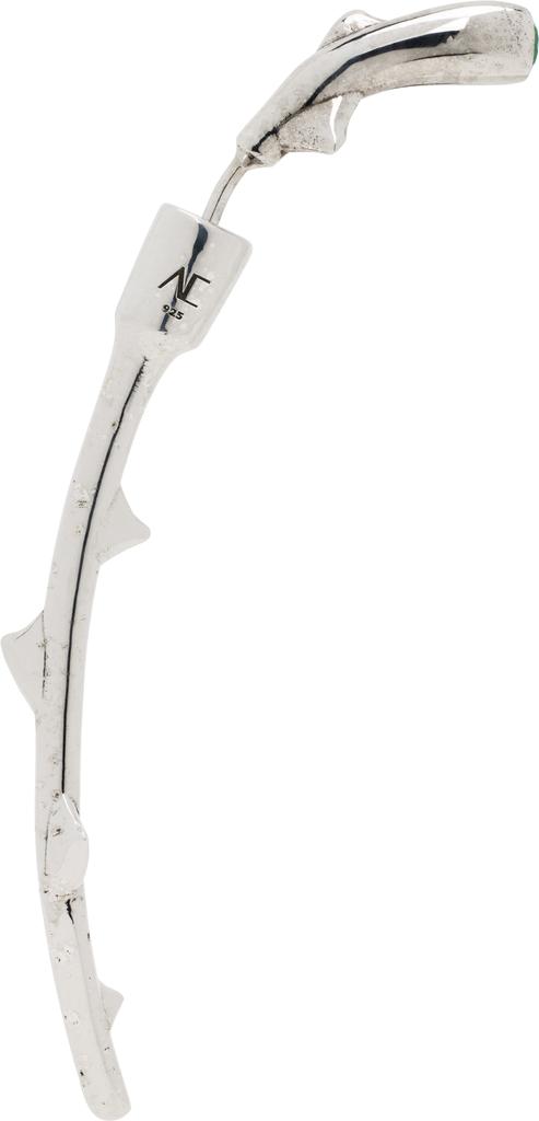 Alan Crocetti Silver Stem of Thorns Single Earring