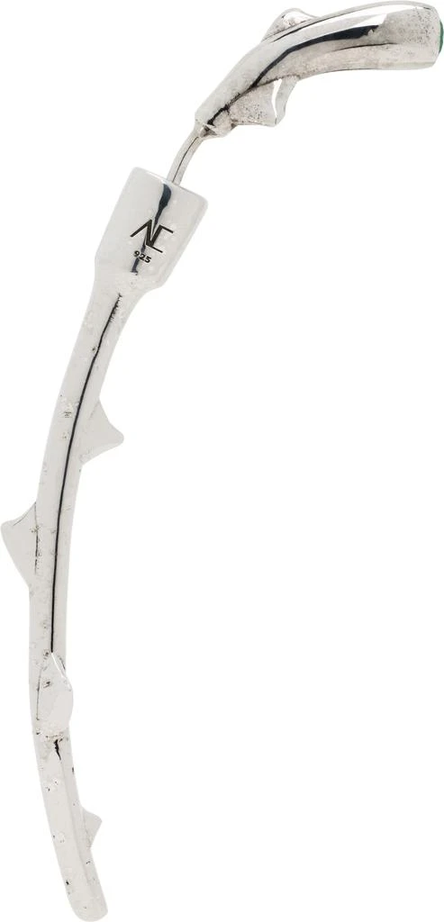 Alan Crocetti Silver Stem of Thorns Single Earring 1