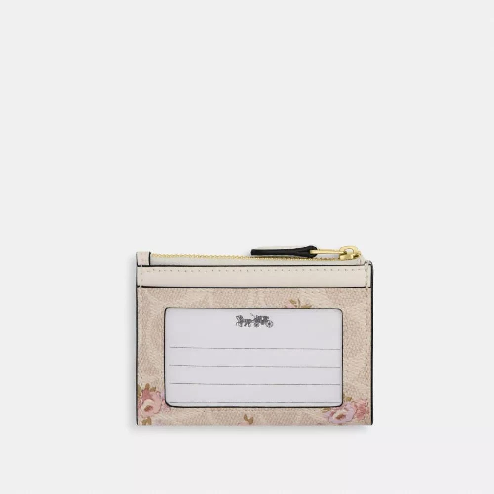 Coach Mini Skinny Id Case In Signature Canvas With Floral Print 2