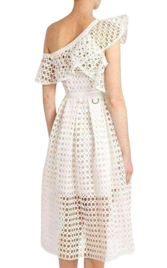 Self Portrait One Shoulder Guipure-lace Midi Dress 3