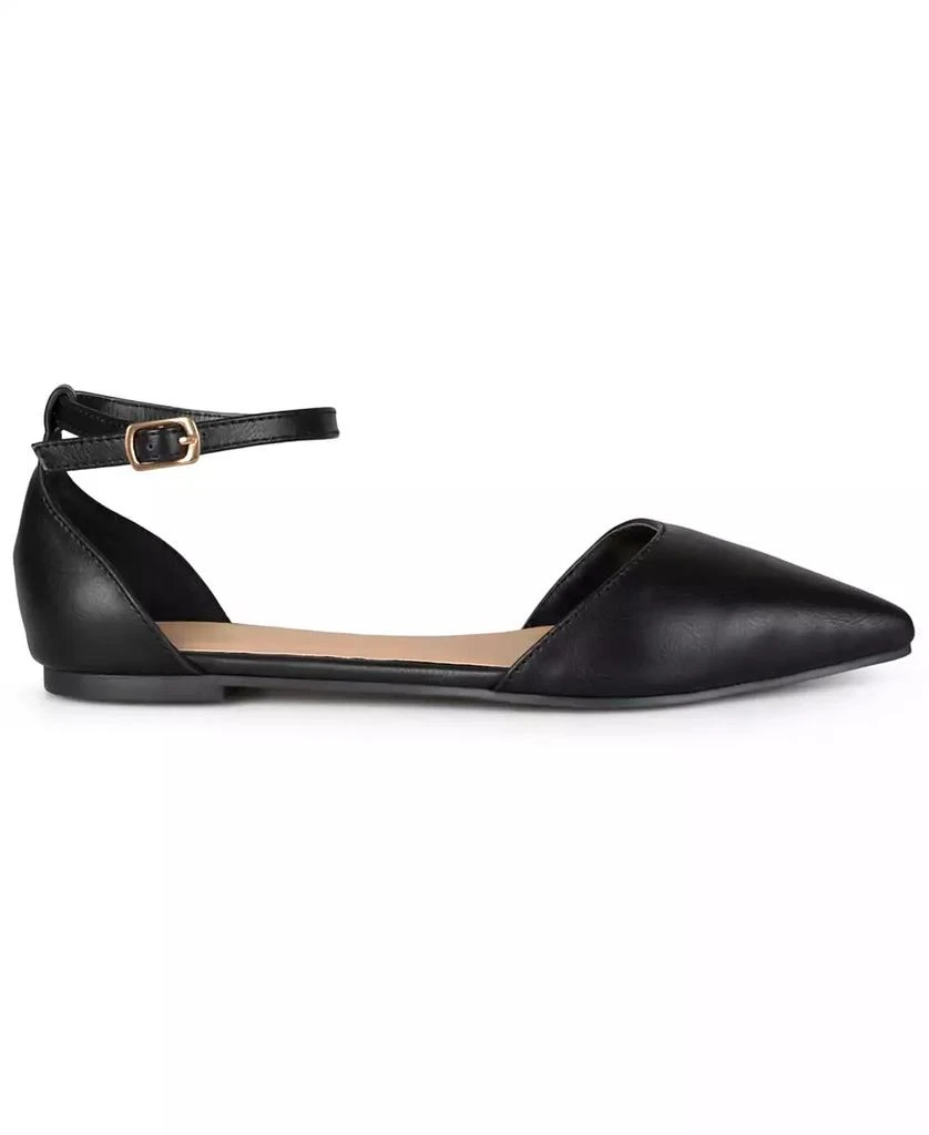 Journee Collection Women's Reba Ankle Strap Pointed Toe Flats 2