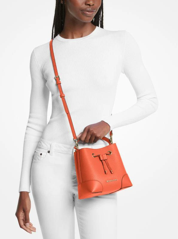 michael_kors Mercer Small Pebbled Leather Bucket Bag 3