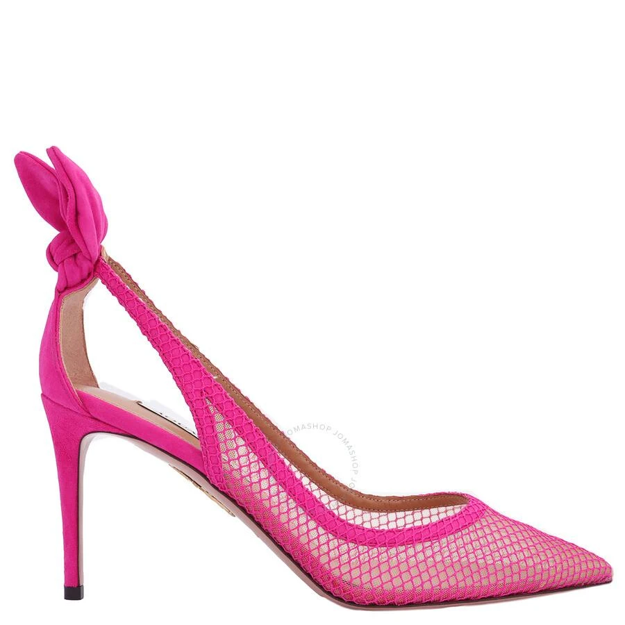 Aquazzura Bow Tie Pointed-Toe Mesh Pump 1