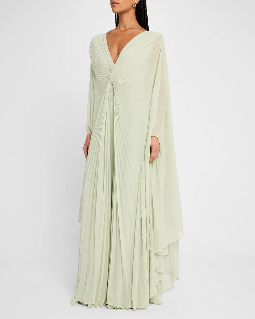 Alexis Serdena Pleated Cape Dress 4