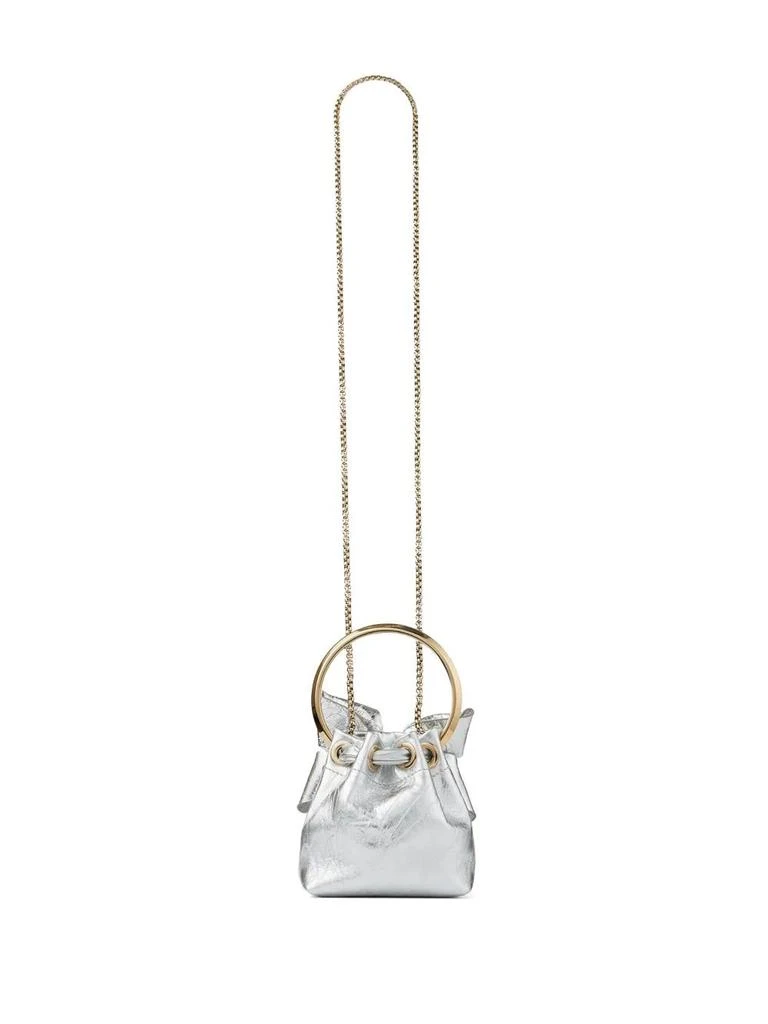 Jimmy Choo VINTAGE SILVER MICRO BONBON BAG WITH BOW 1