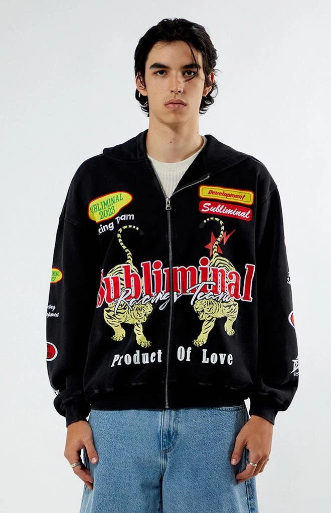 PacSun Subliminal Racing Full Zip Hoodie 3