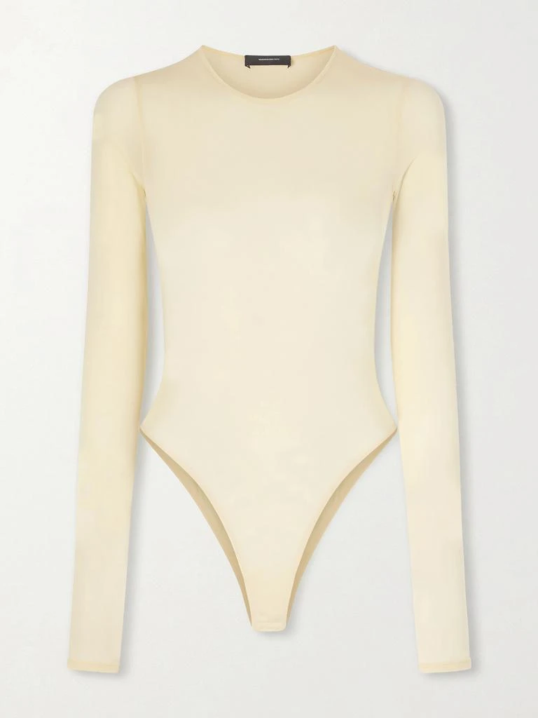WARDROBE.NYC Stretch-jersey Bodysuit - Pastel yellow