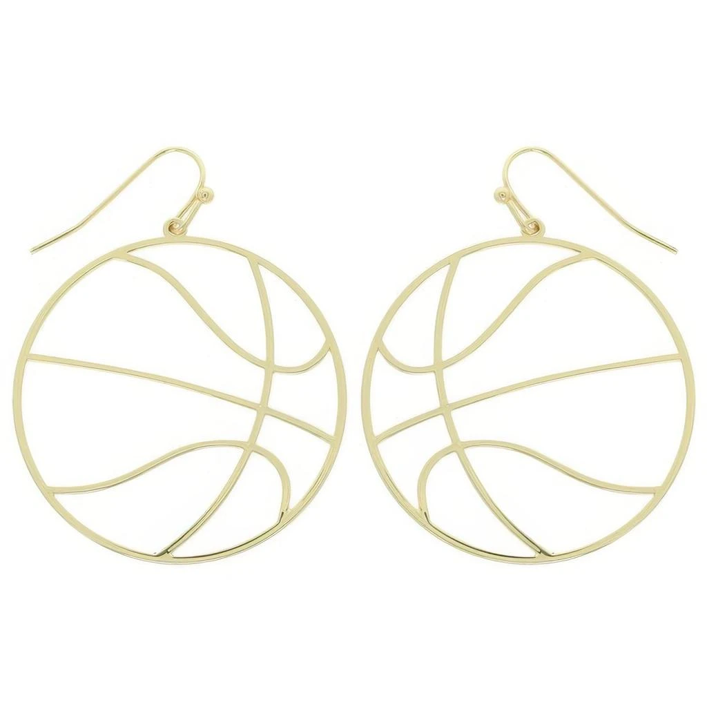 TRUEDAMES Gameday Basketball Cutout Dangle Earrings 2