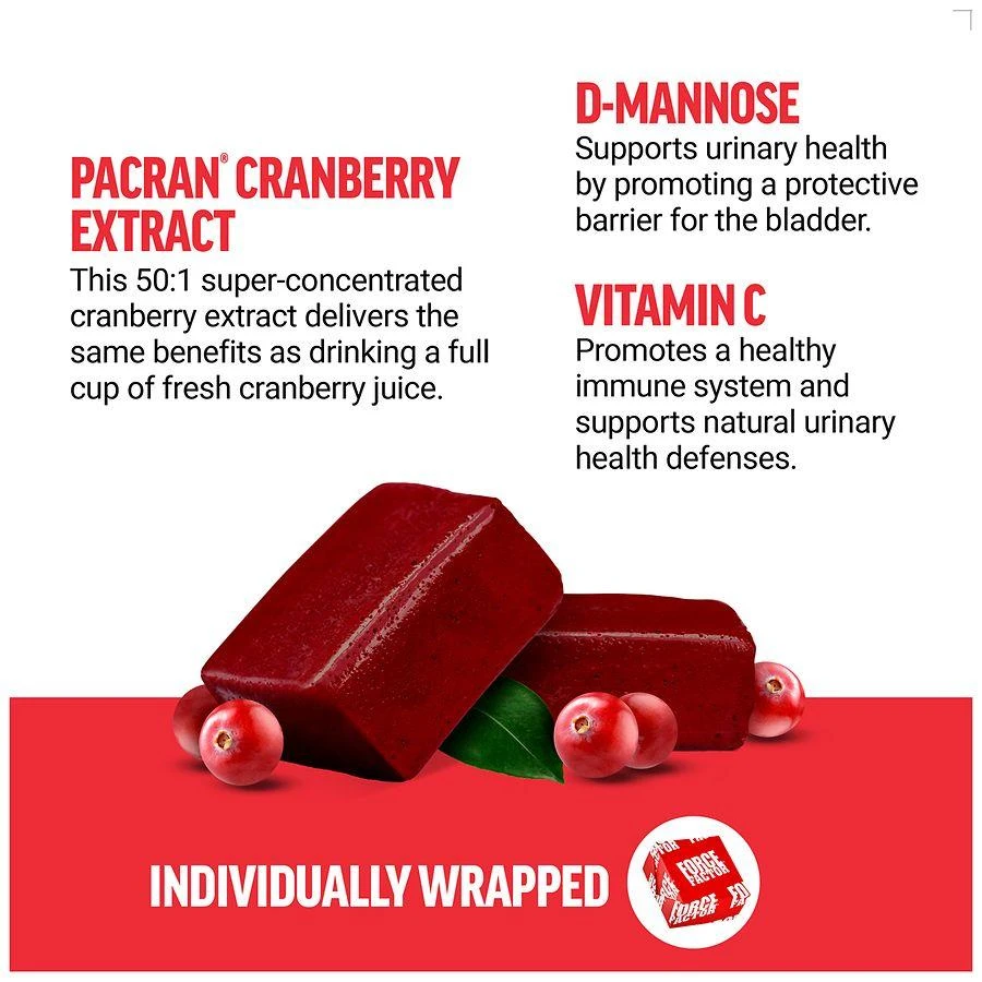 Force Factor Urinary Health Support Formula Sweet Cranberry 3