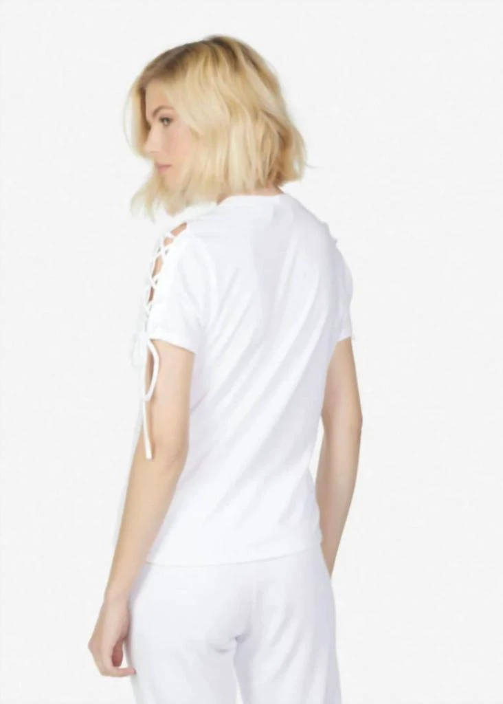 Michael Lauren RYLAND S/S LACE UP TEE 3